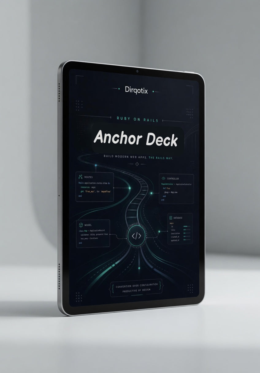 Tablet displaing - "Anchor Deck" Digital product