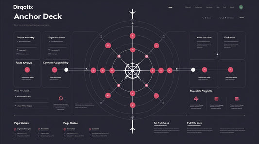 Dirgotix Anchor Deck diagram with concentric circles and labeled sections on a dark background