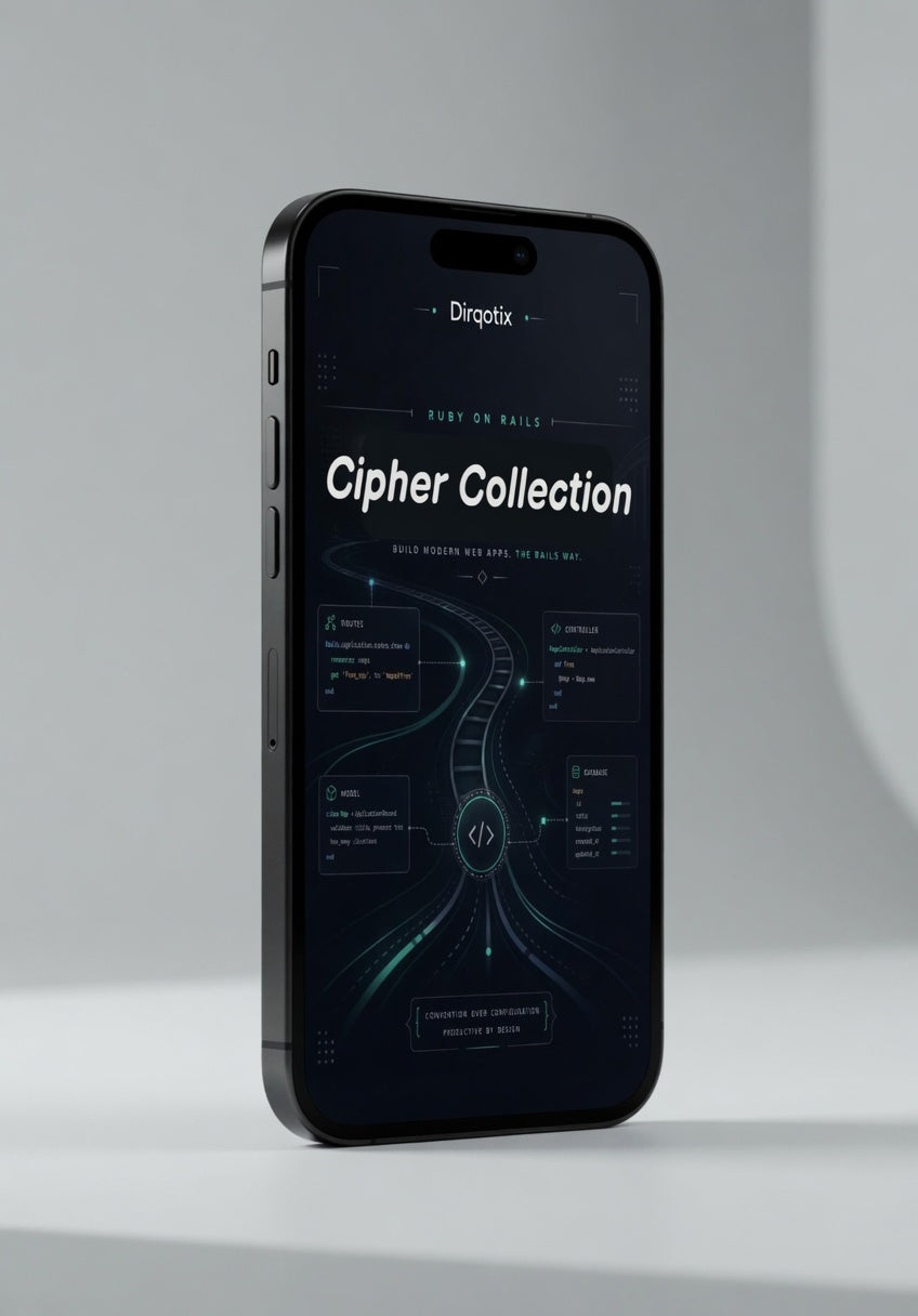 Smartphone displaying 'Cipher Collection' on a gray background