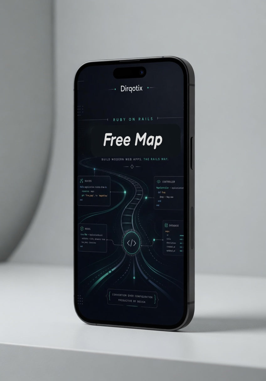 Smartphone displaying a map application on a gray background