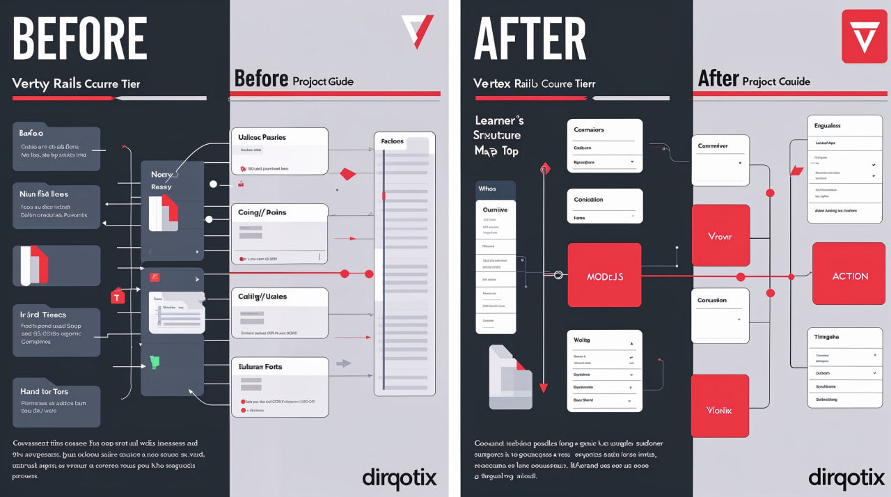 Before and after comparison of a project guide design by dirgotix